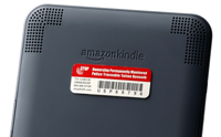 Small STOP Plate on Amazon Kindle